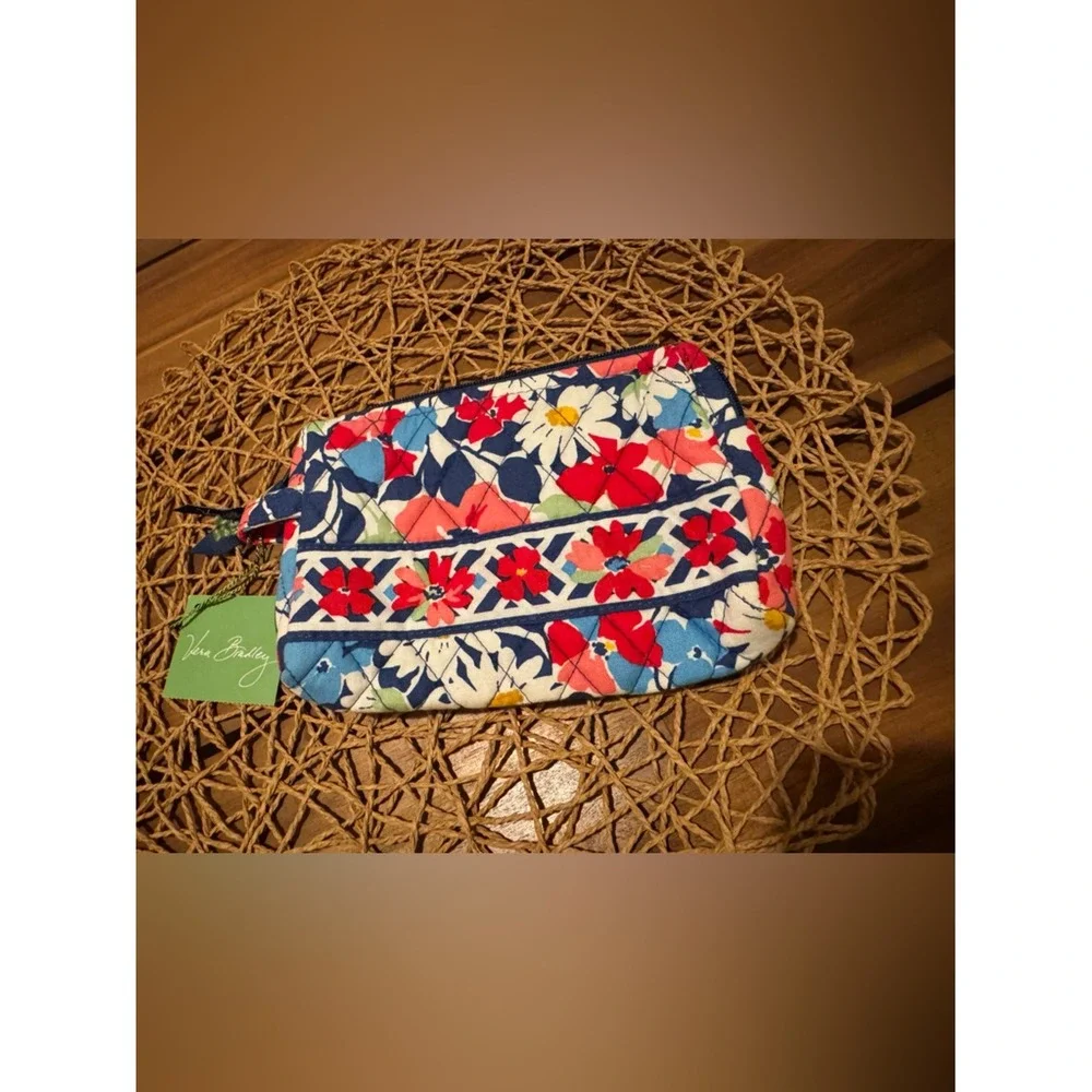 Vera Bradley Quilted Floral Small Cosmetic Pouch NWT